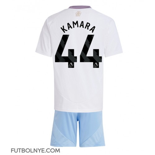 Camiseta Aston Villa Boubacar Kamara #44 Visitante Equipación para niños 2024-25 manga corta (+ pantalones cortos)